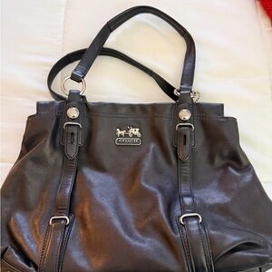 Coach Black Leather Shoulder Bag. Price is firm.